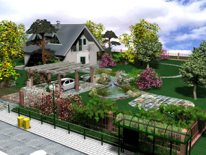 дизайн ландшафта загородного дома