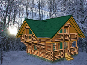 деревянный дом в проекте